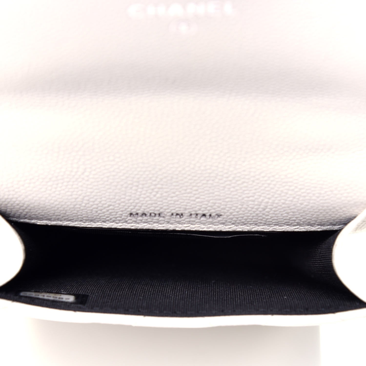 Chanel Caviar Quilted My Everything Clutch With Chain White Black 4 of 9