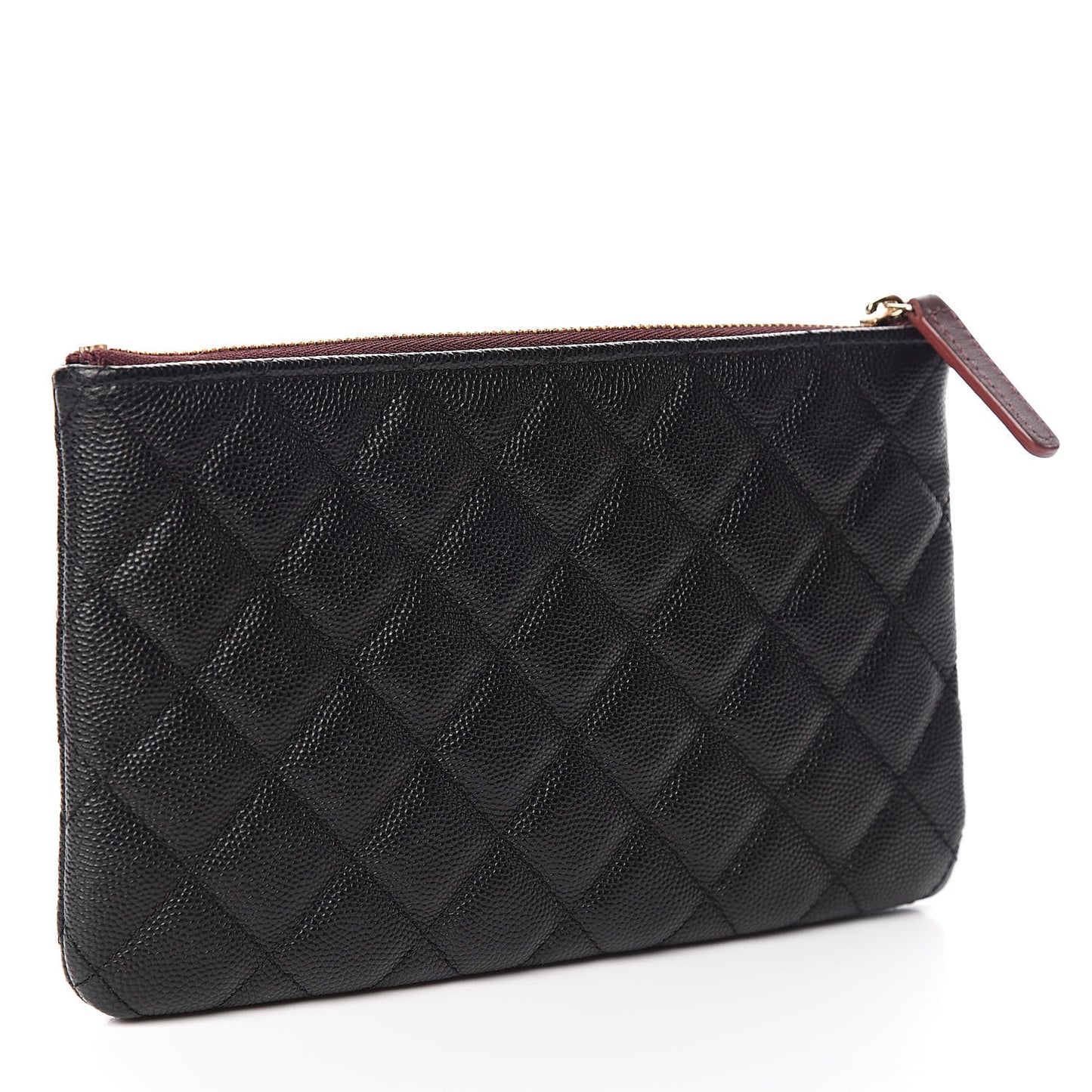 Caviar Quilted Small Pouch Black