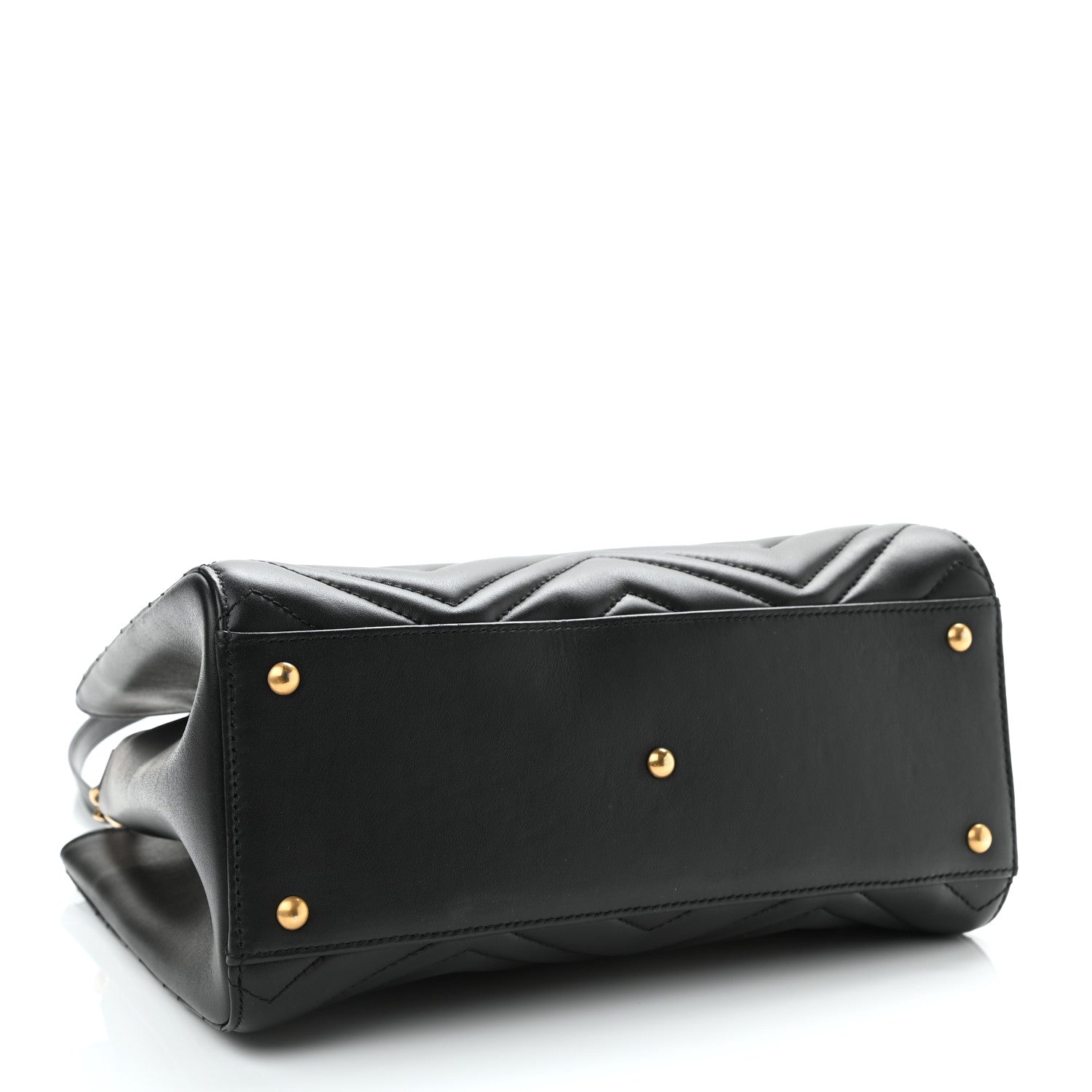 Gucci Calfskin Matelasse Small GG Marmont Tote Black 3 of 9