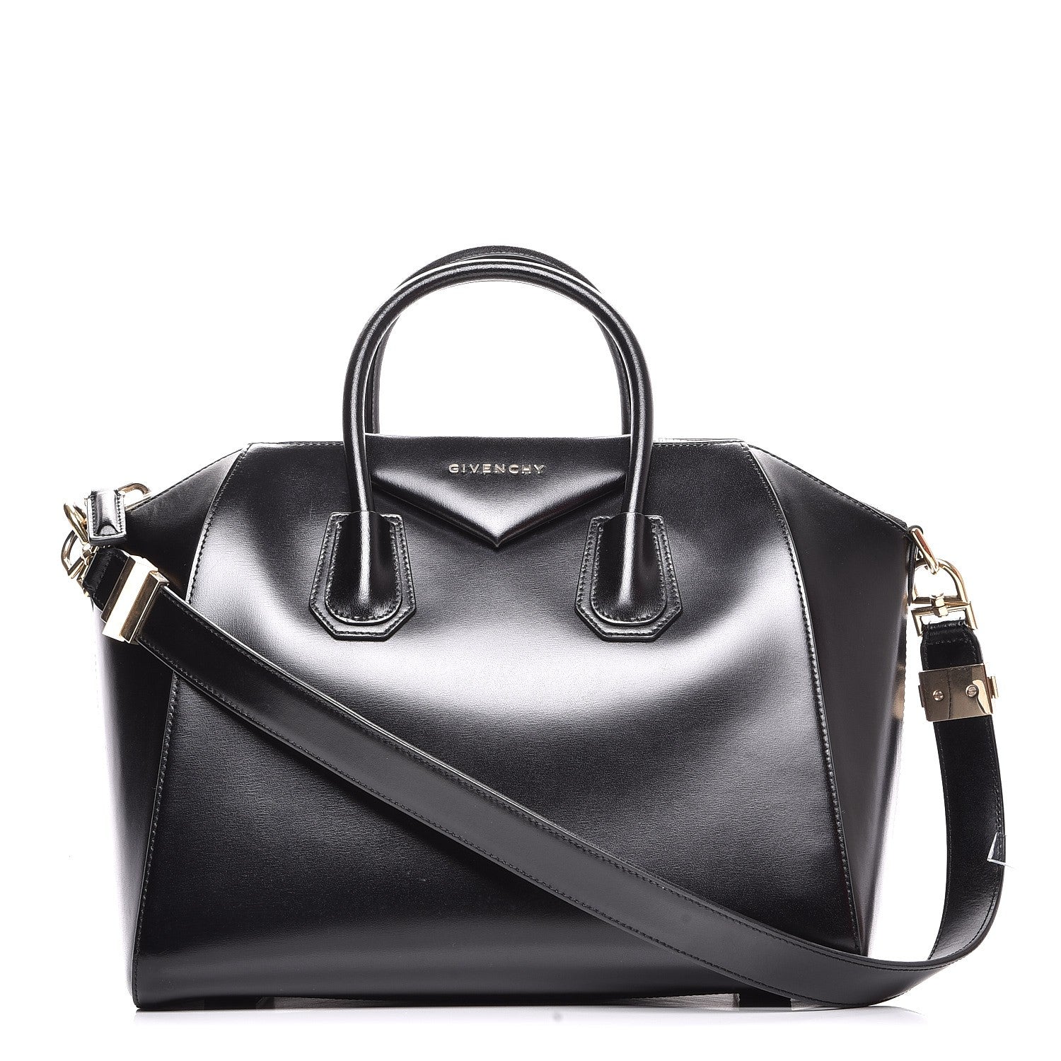 Givenchy Shiny Lord Calfskin Medium Antigona Black 1 of 8