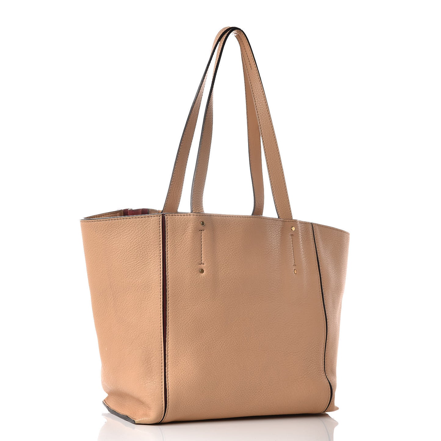 Smooth Calfskin Small Milo Shopping Tote Beige