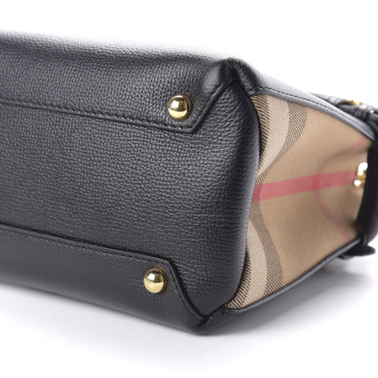 Burberry Derby Calfskin House Check Baby Banner Tote Black 8 of 9