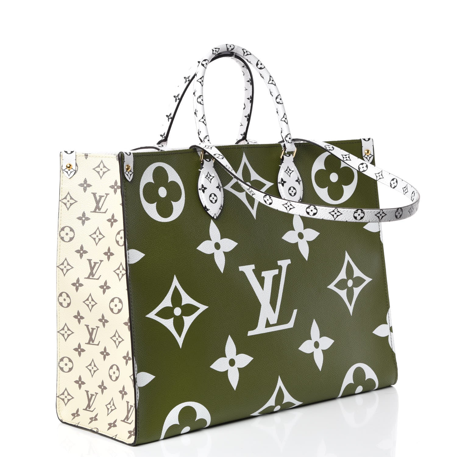 Louis Vuitton Monogram Giant Onthego GM Kaki Beige 3 of 9
