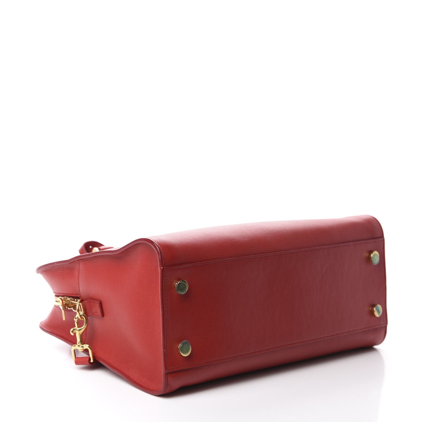 Calfskin Small Monogram Cabas Red