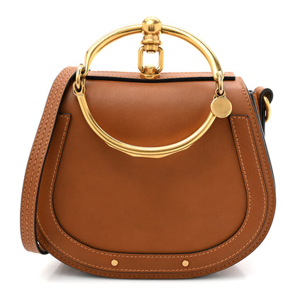 Chloe Calfskin Suede Small Nile Bracelet Bag Caramel 1 of 15