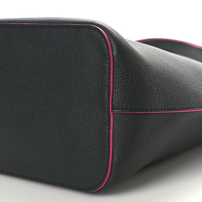 Louis Vuitton Calfskin Lockme Bucket Black 9 of 9