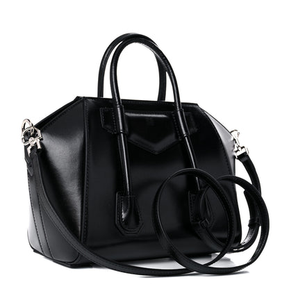 Givenchy Box Calfskin Mini Lock Antigona Shoulder Bag Black 3 of 13