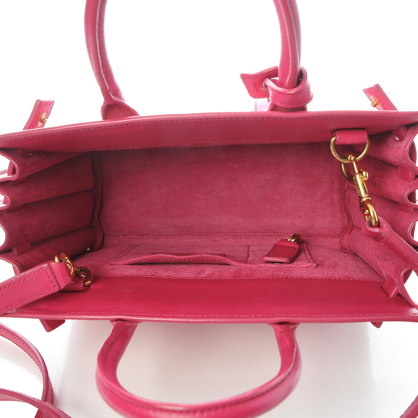 Calfskin Nano Sac De Jour Lipstick Fuchsia