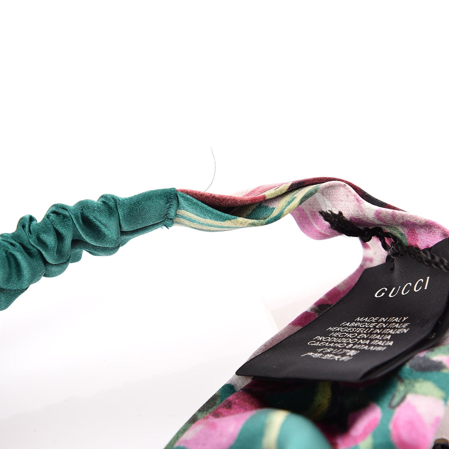 Silk Blooms Print Duchesse Headband Grass