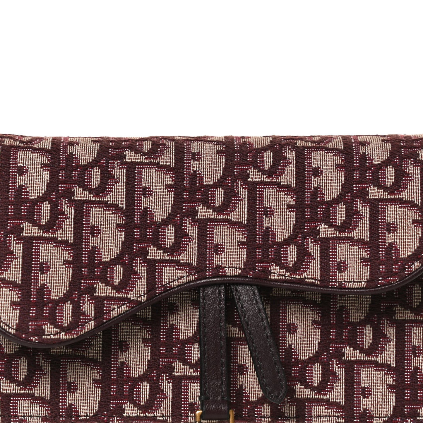 Oblique Saddle Belt Bag Bordeaux