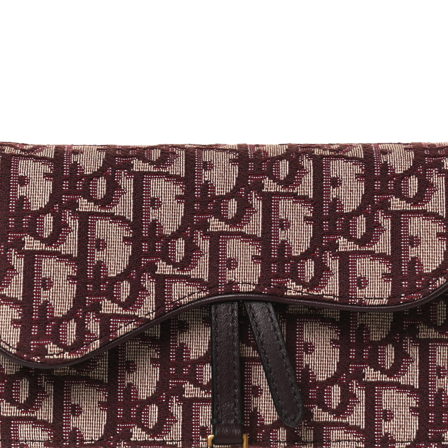 Christian Dior Oblique Saddle Belt Bag Bordeaux 7 of 13