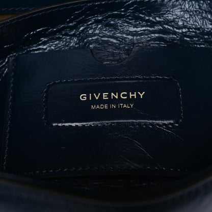 Givenchy Creased Patent Calfskin Medium ID Flap Navy Blue 6 of 9