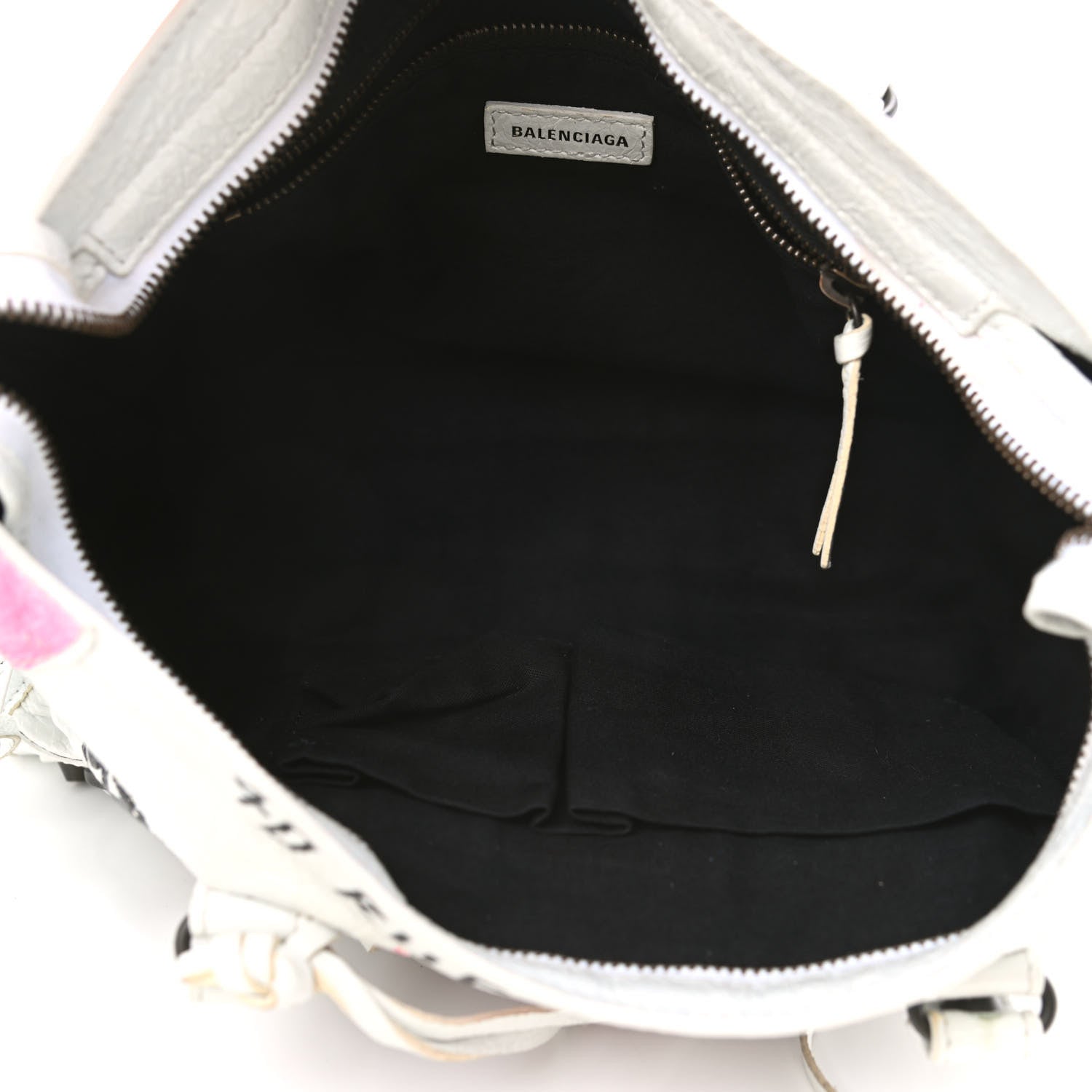 Balenciaga Agneau Graffiti All Over Classic Hardware S City White Multicolor 5 of 9