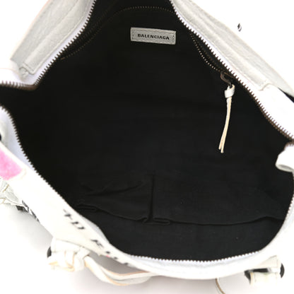 Balenciaga Agneau Graffiti All Over Classic Hardware S City White Multicolor 5 of 9