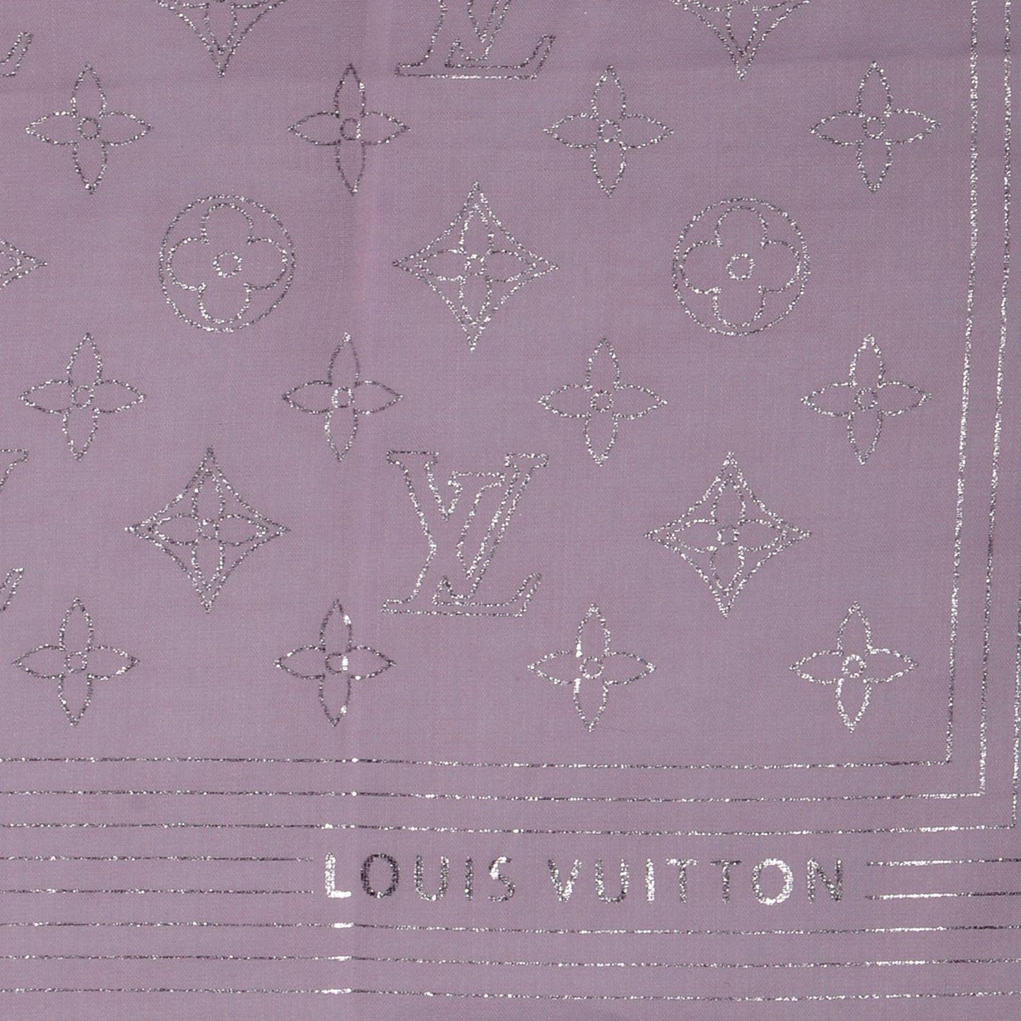 Cotton Monogram Bandana Purple