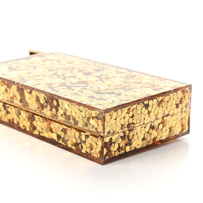 Tom Ford Sequin Plexiglass Lipstick Minaudiere Clutch Gold 7 of 11