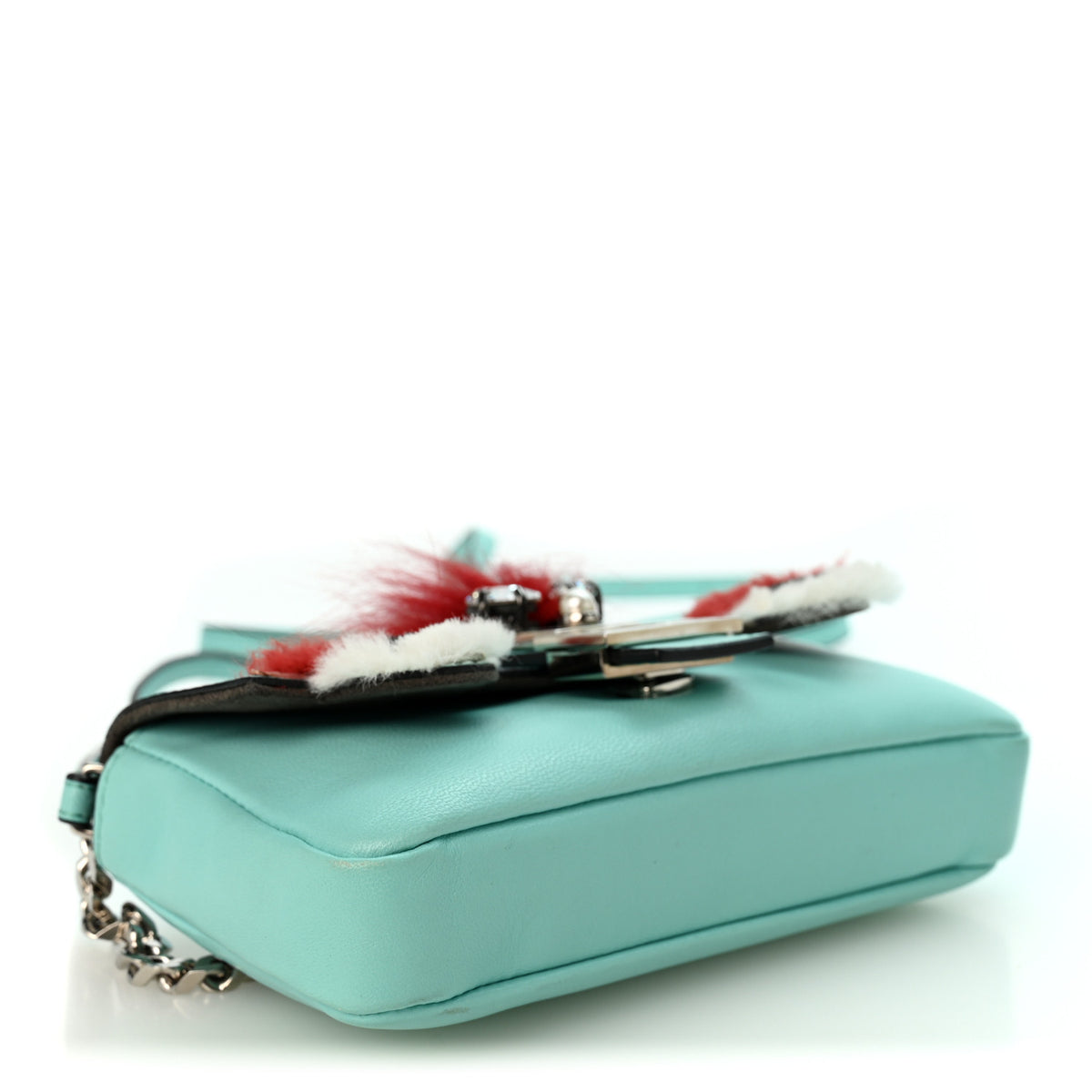 Nappa Rabbit Fox Fur Micro Buggie Baguette Tiffany