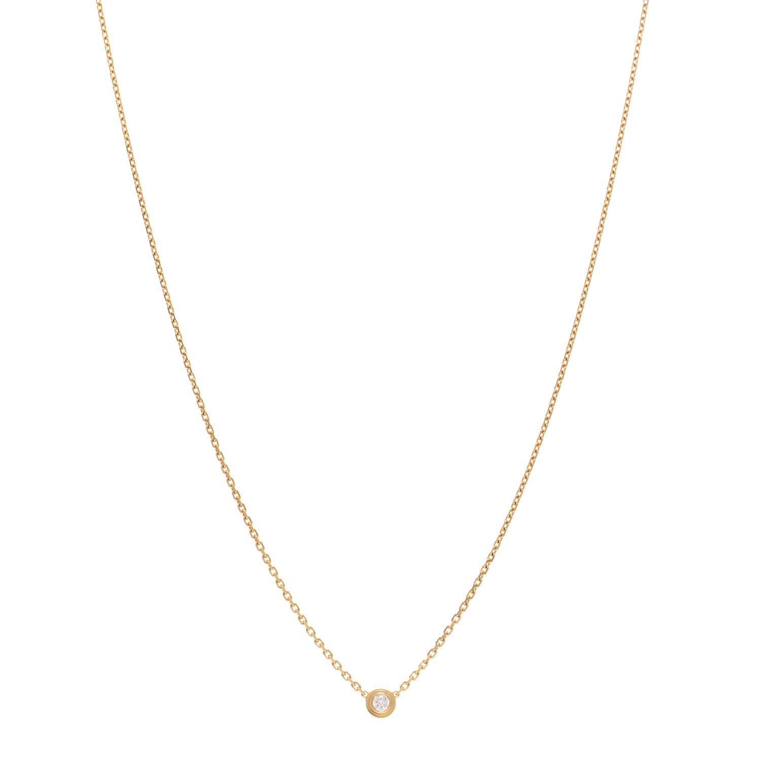 Cartier 18K Yellow Gold Diamond XS D'Amour Pendant Necklace 1 of 4