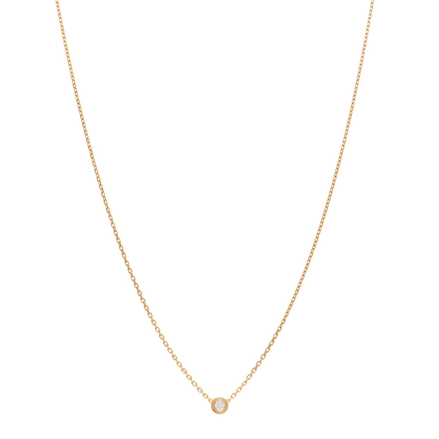 18K Yellow Gold Diamond XS D'Amour Pendant Necklace