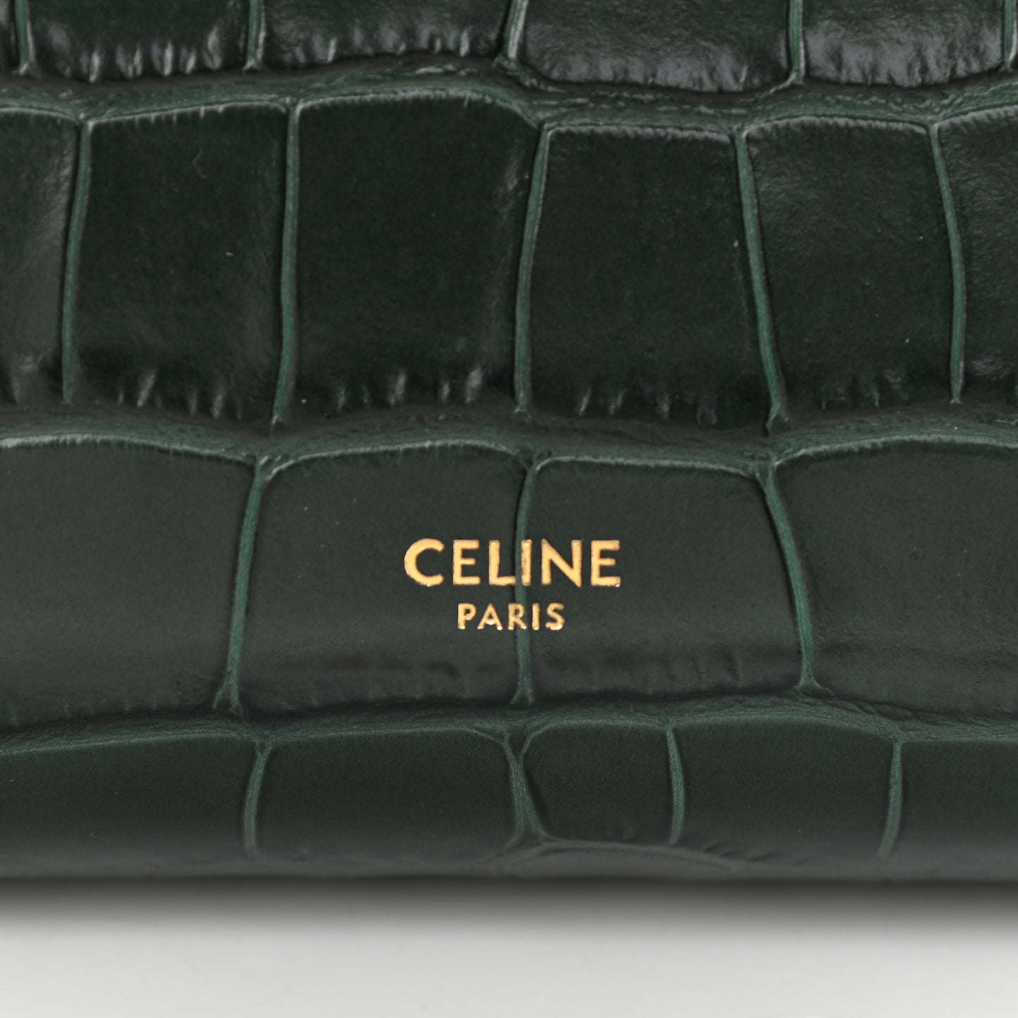 Calfskin Crocodile Embossed Micro Belt Bag Amazone