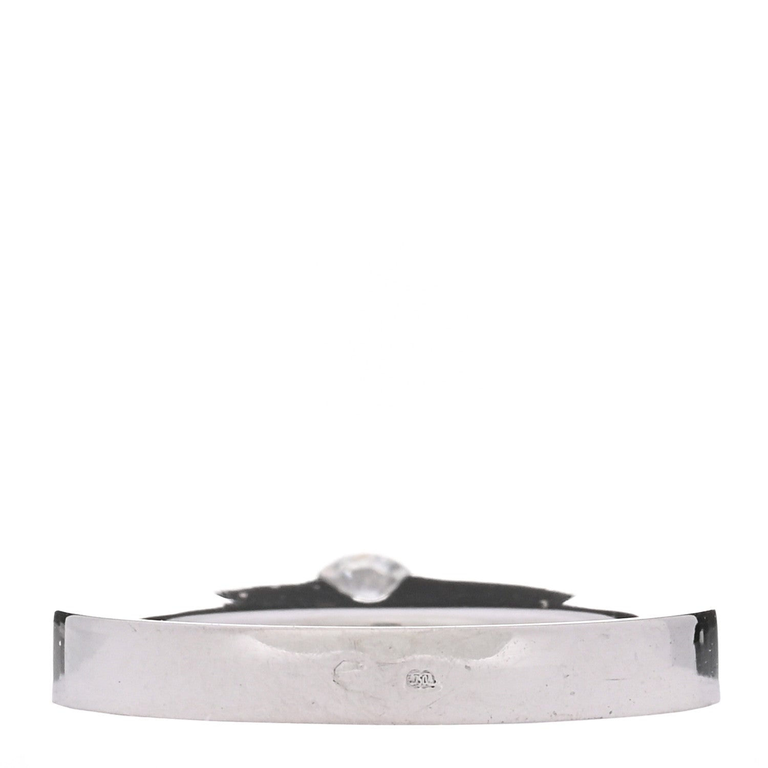 Cartier 18K White Gold Diamond .24ct Date Solitaire Ring 48 4.5 3 of 5