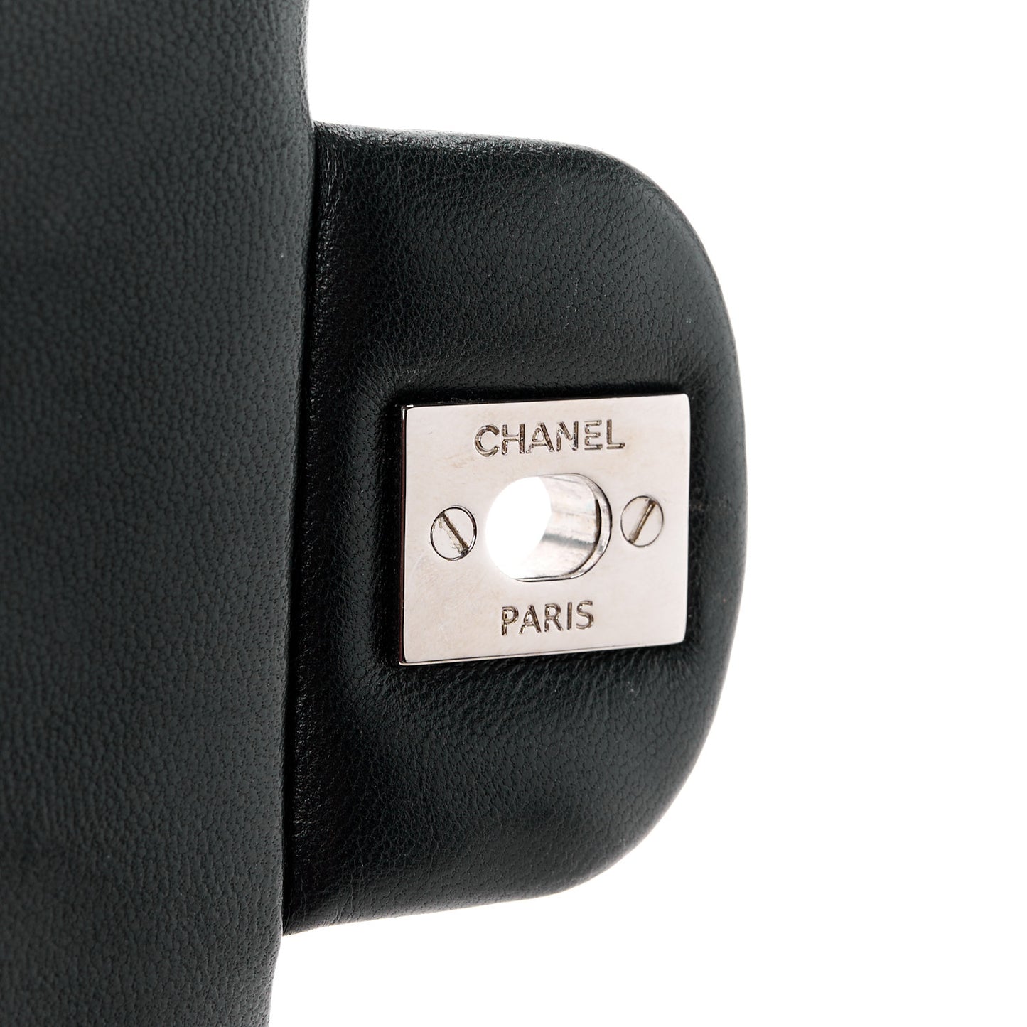 Lambskin Quilted Mini Rectangular Flap Black