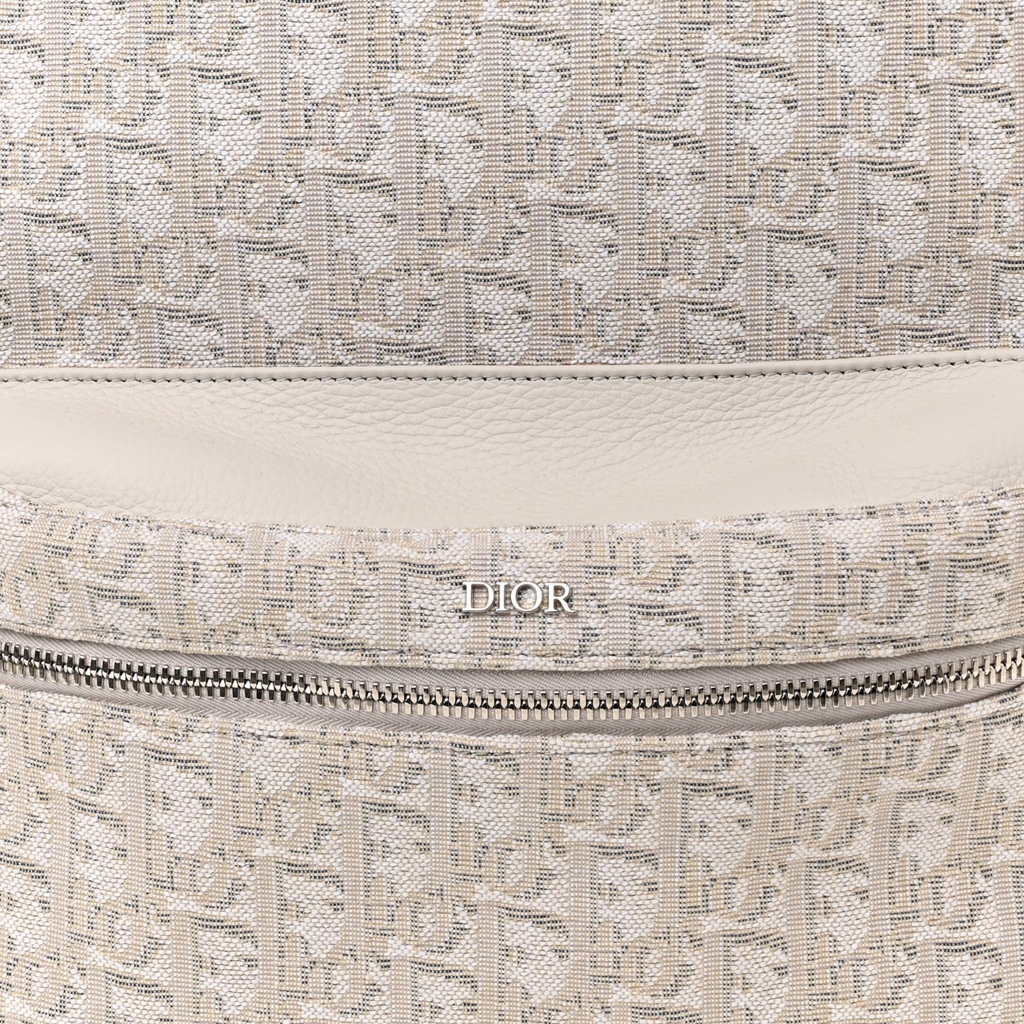 Oblique Calfskin Rider Backpack Beige