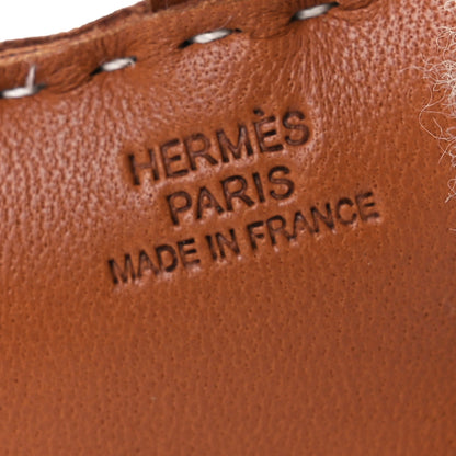 Hermes Milo Lambskin Shearling Budy Charm Gold Craie 3 of 5