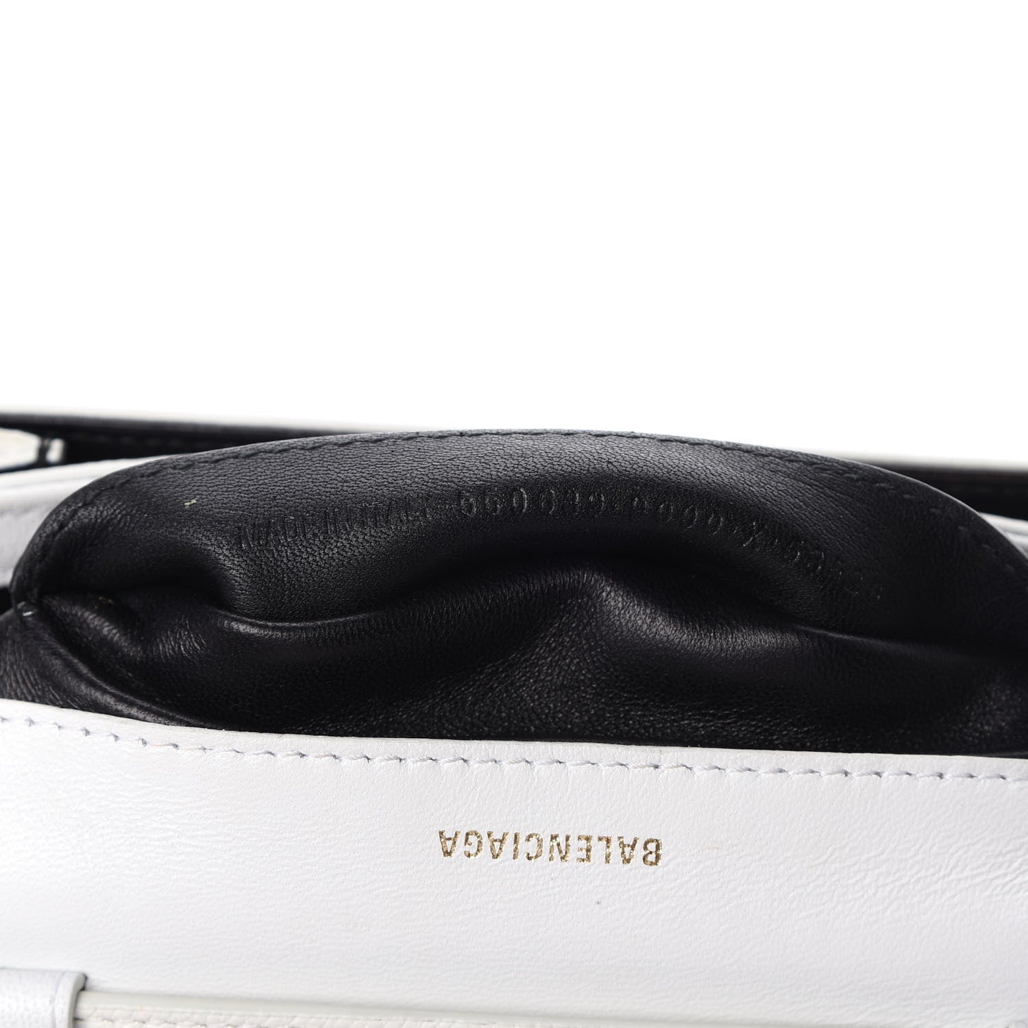 Balenciaga Grained Calfskin Logo Print Ville Day Bag XS White 6 of 10
