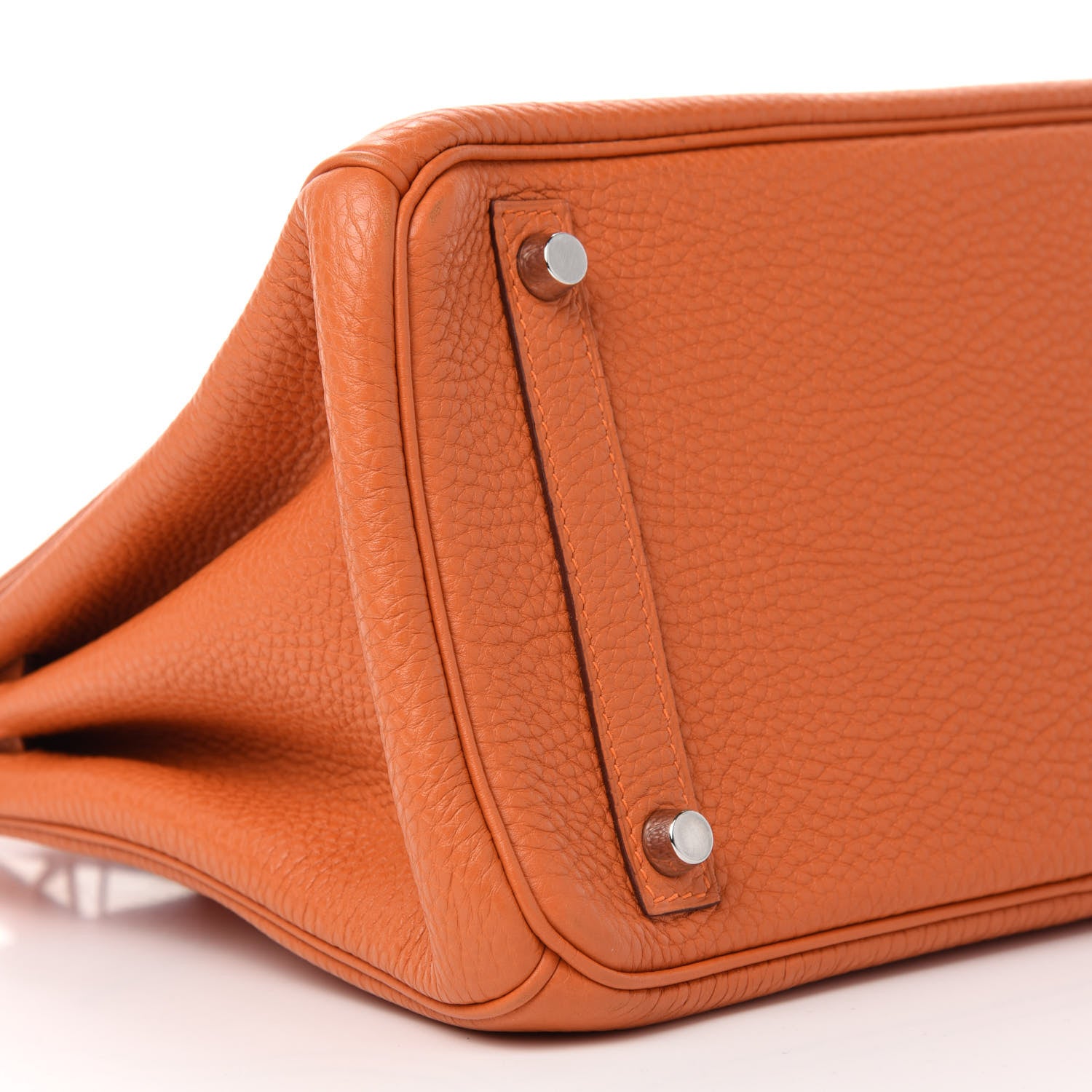 Hermes Taurillon Clemence Birkin 30 Orange 6 of 10