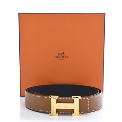 Hermes Swift Epsom 32mm H Belt 100 Black Gold 6 of 6