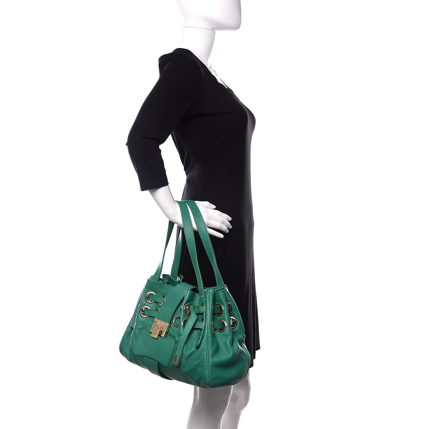 Jimmy Choo Calfskin Ramona Tote Green 2 of 13