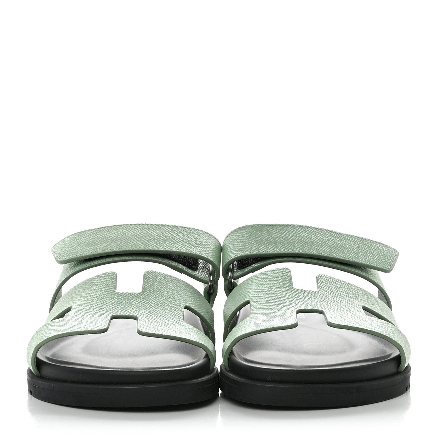 Hermes Epsom Womens Chypre Sandals 39 Vert Jade 2 of 9