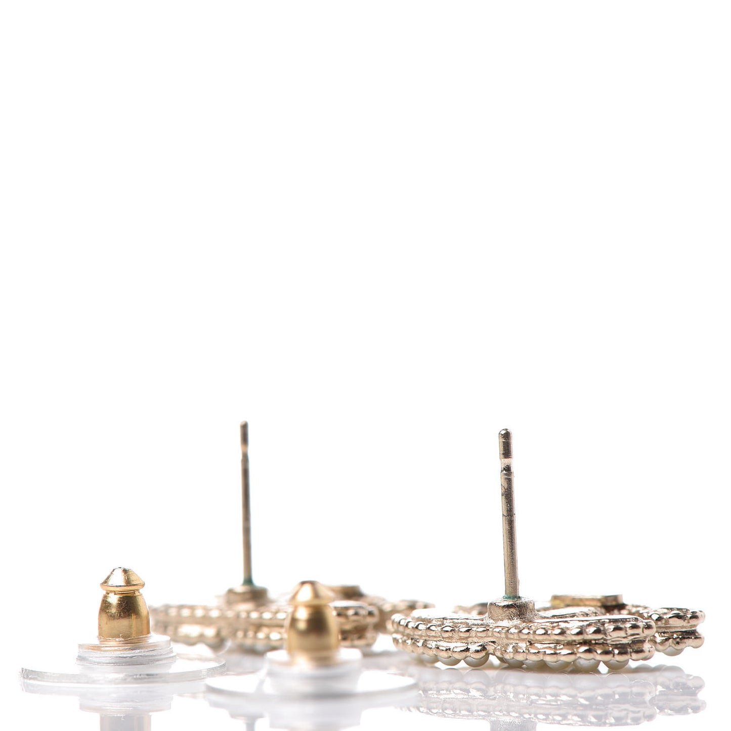 Pearl CC Earrings Gold