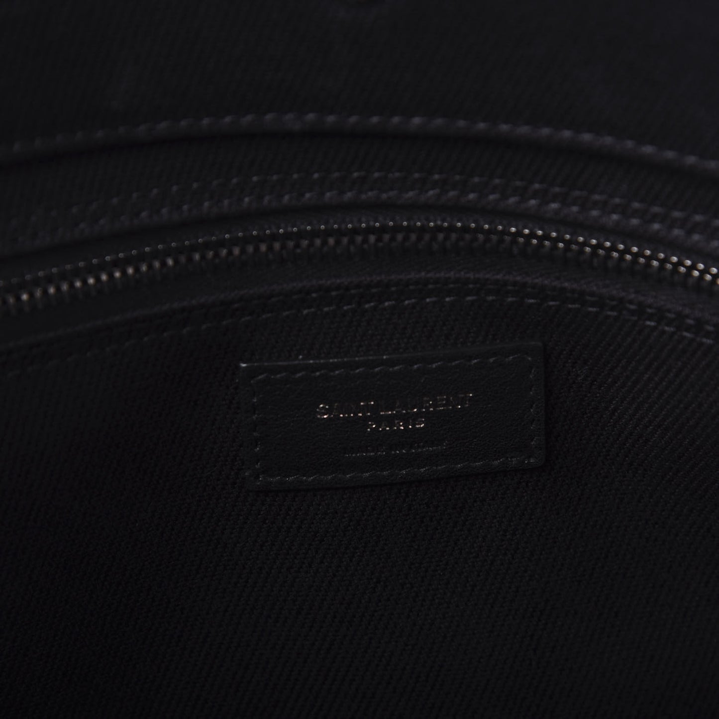 Linen Calfskin Rive Gauche Tote Black