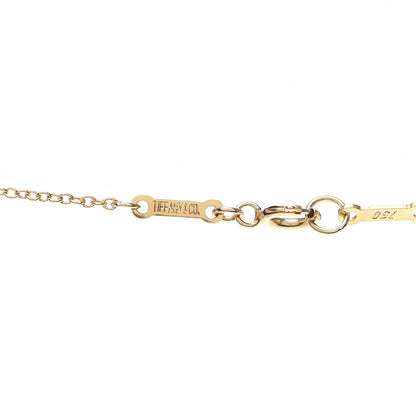 Tiffany 18K Yellow Gold Diamond 16mm Elsa Peretti Open Heart Pendant Necklace 4 of 4
