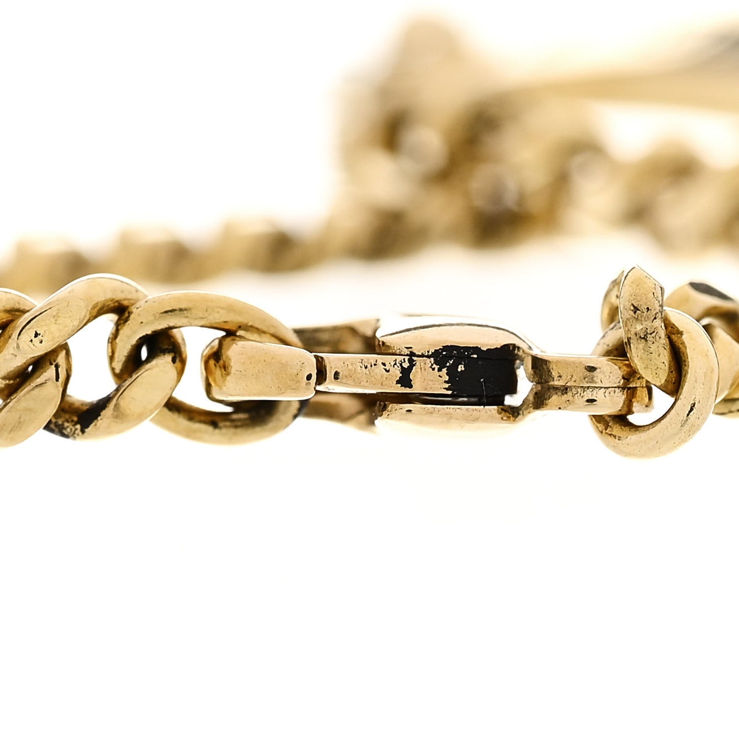 18K Yellow Gold Diamond Micro Link ID Chain Bracelet