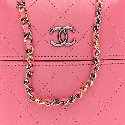 Chanel Lambskin Quilted Chain Around Phone Holder Pink 8 of 11