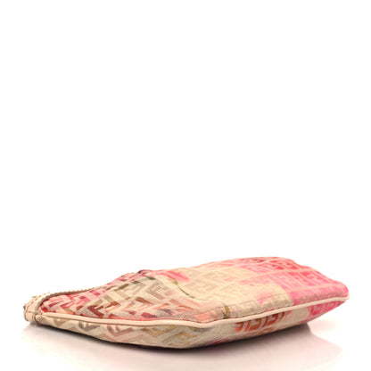 Fendi Patent Zucchino Vitello Floral Forever Pochette White Multicolor Crema 3 of 11