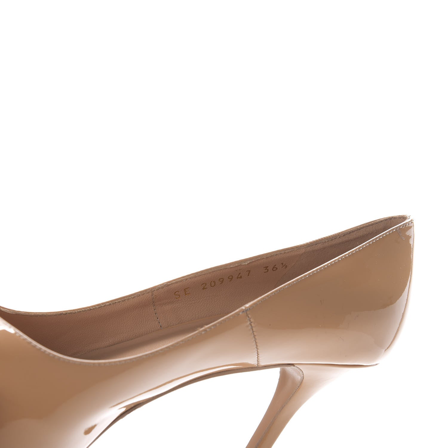 Saint Laurent Patent Tribtoo 80 Platform Pumps 36.5 Nude 9 of 11