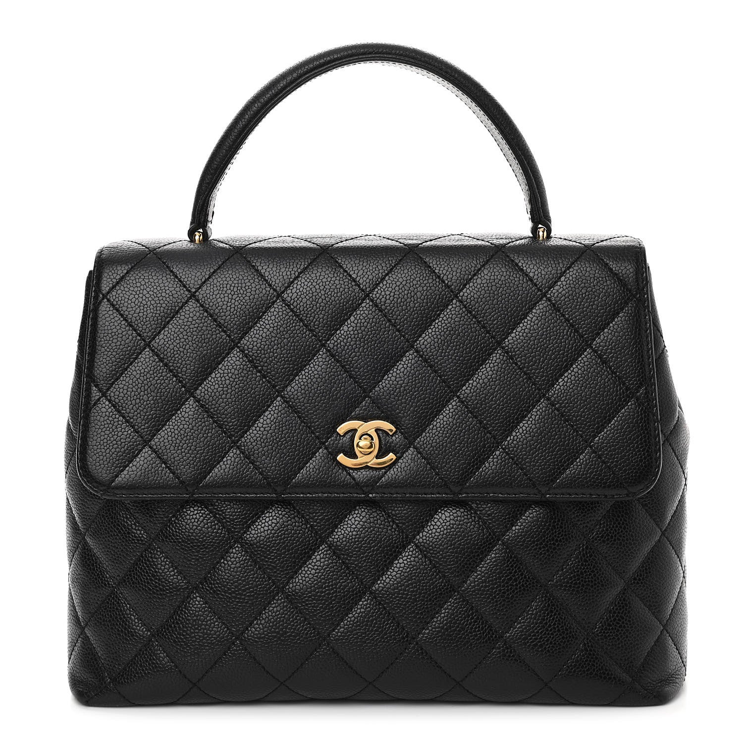 Chanel Caviar Quilted Jumbo Kelly Flap Black 1 of 14