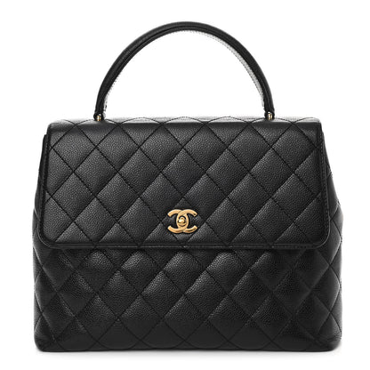 Chanel Caviar Quilted Jumbo Kelly Flap Black 1 of 14