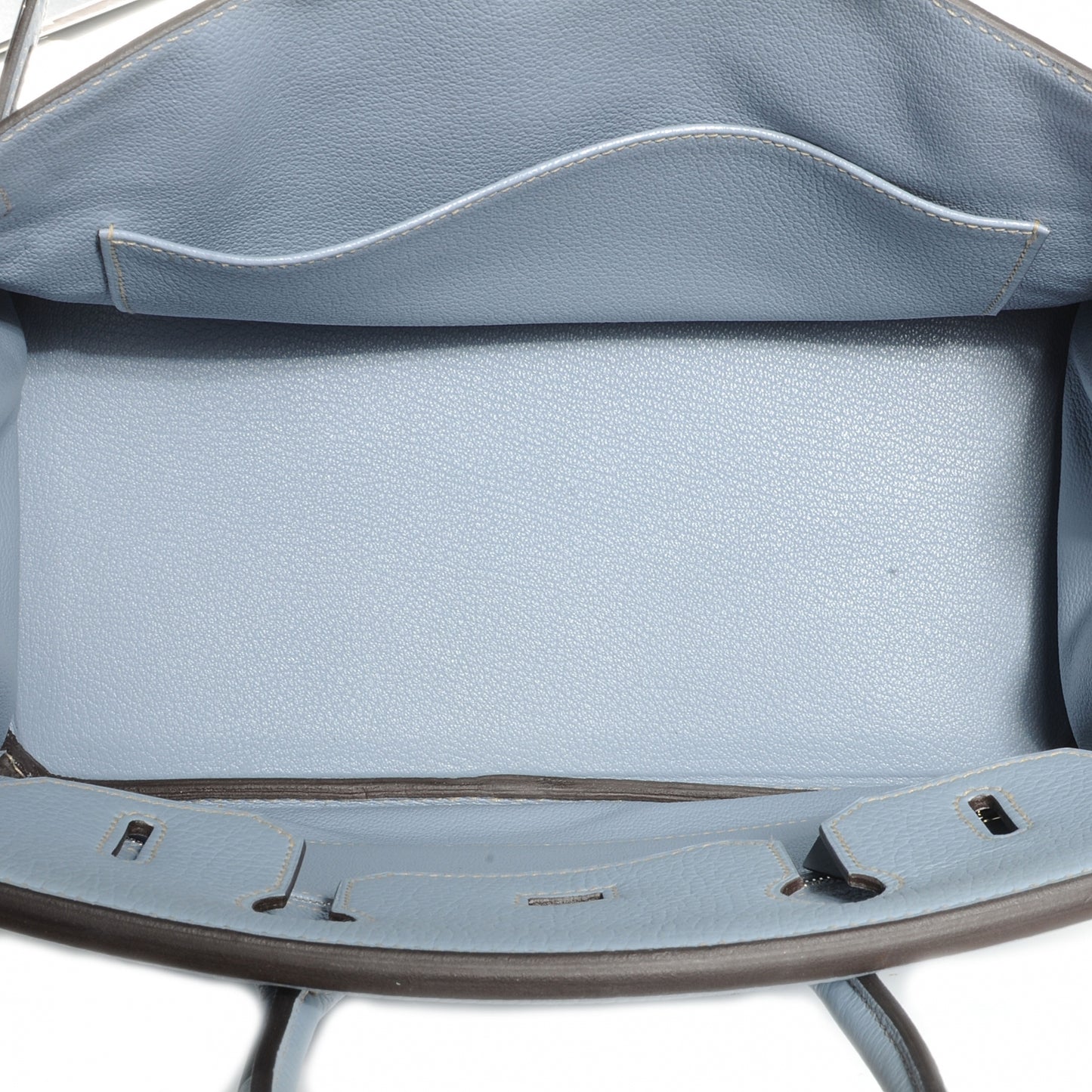 Taurillon Clemence Birkin 30 Bleu Lin