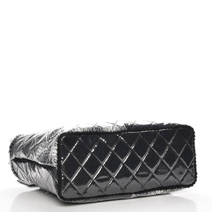 Chanel Vinyl Funny Tweed Patchwork Tote Grey 4 of 7