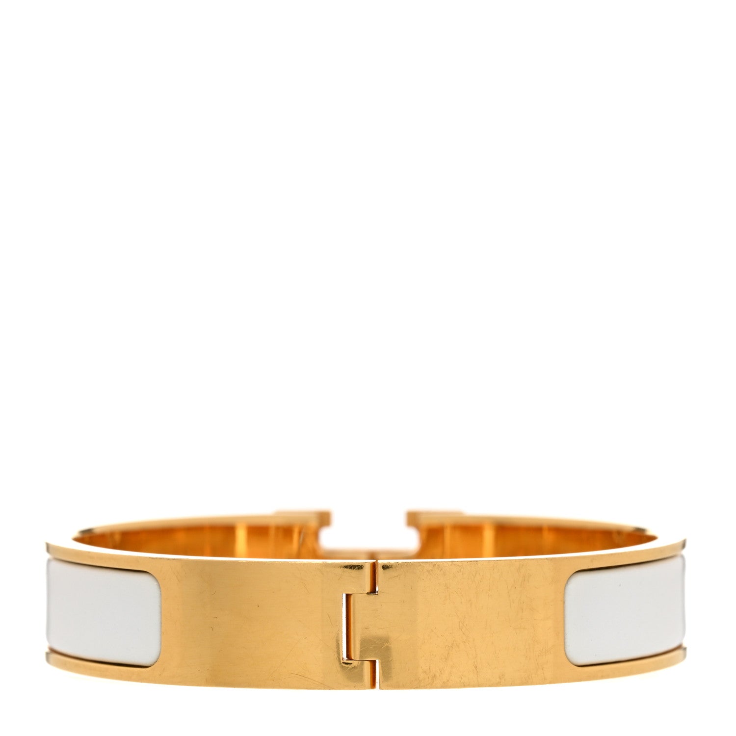 Hermes Enamel Narrow Clic Clac H Bracelet PM White 3 of 5