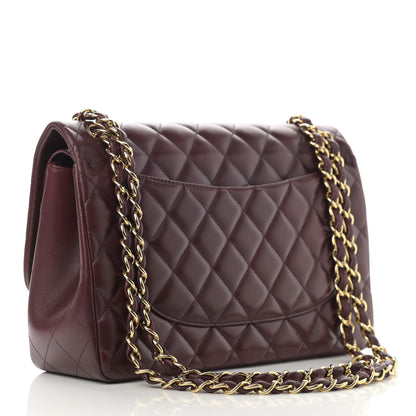 Chanel Lambskin Quilted Jumbo Double Flap Burgundy 3 of 11