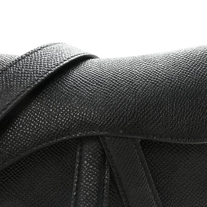Christian Dior Grained Calfskin Mini Saddle Bag With Strap Black 8 of 11