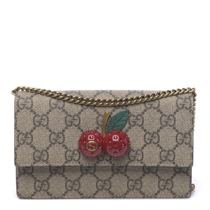 Gucci GG Supreme Monogram Mini Cherry Chain Bag 1 of 9