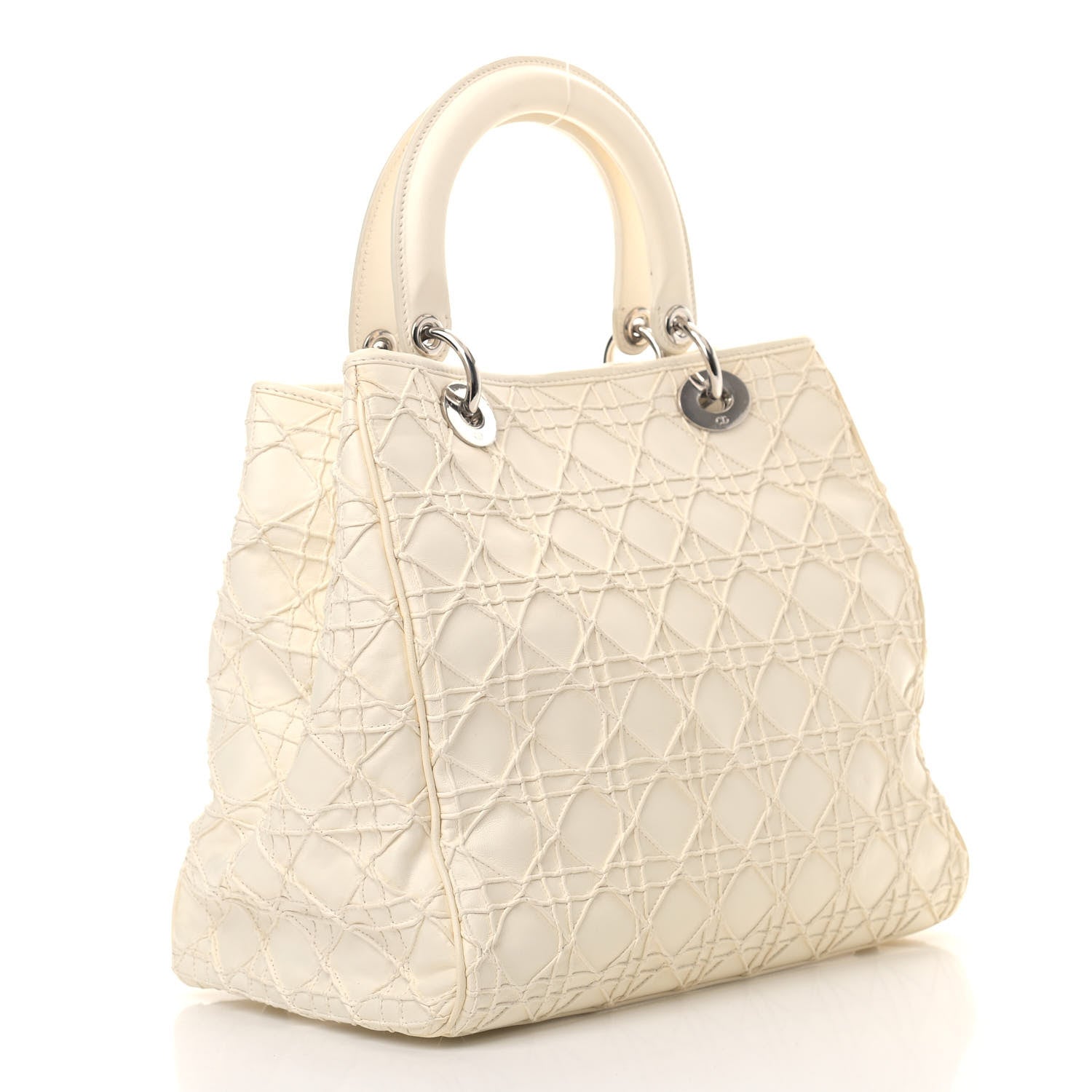 Christian Dior Lambskin Cannage Medium Soft Lady Dior Latte 3 of 11
