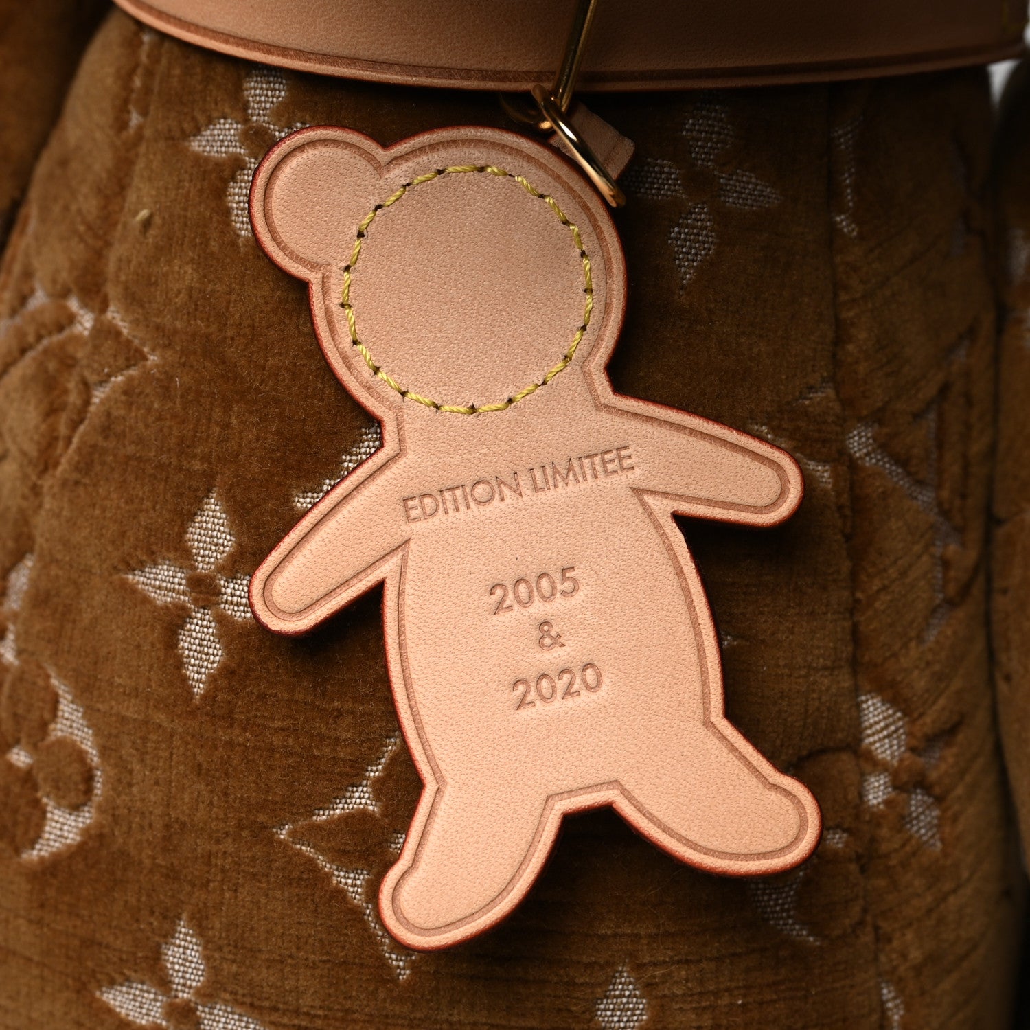 Louis Vuitton Velvet Calfskin Monogram DouDou Teddy Bear Natural 5 of 8